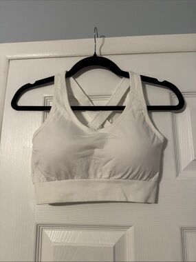 White Crisscross Sports Bra - Women's Intimates
